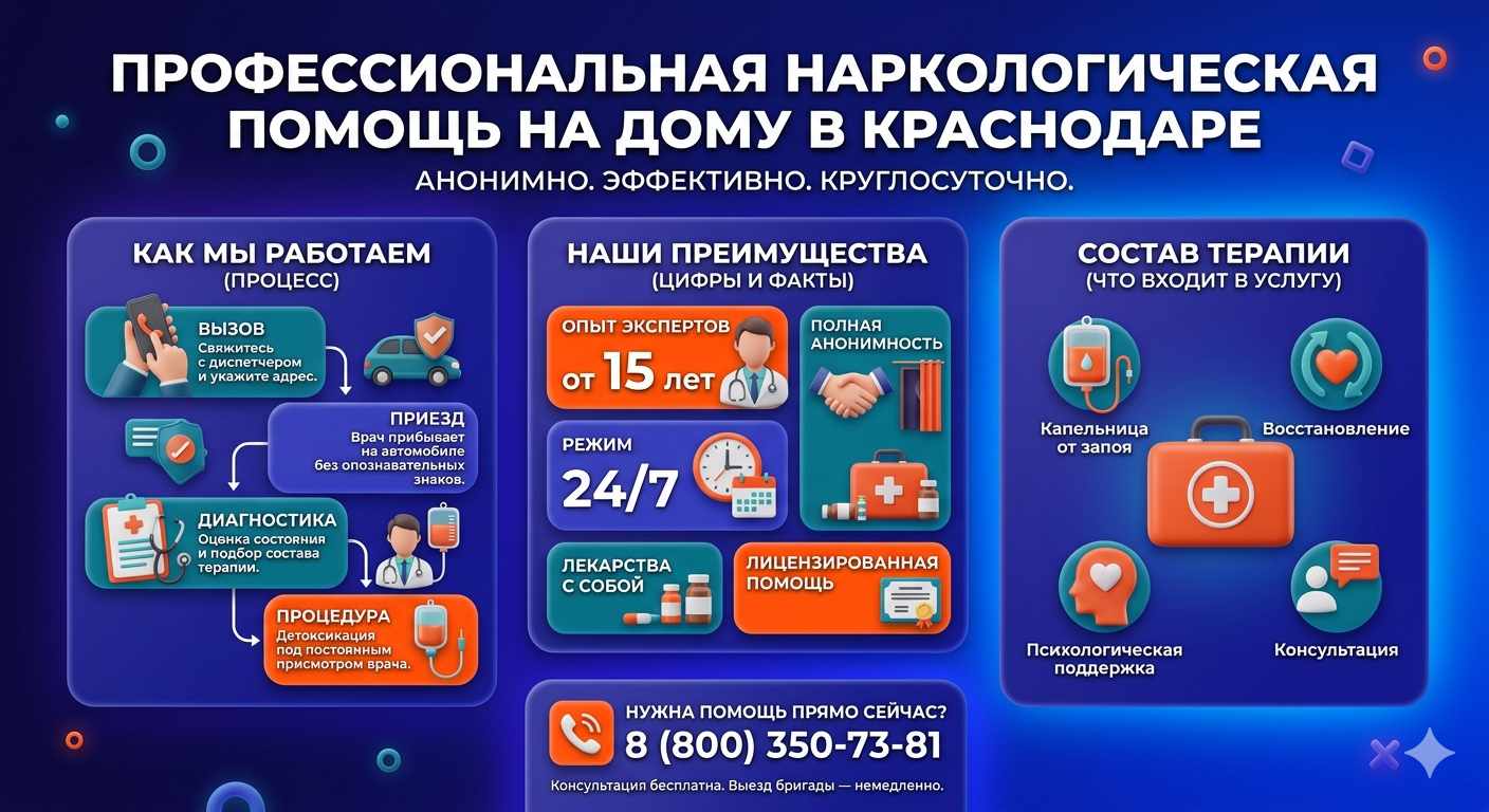 Инфографика о принципах лечения алкоголизма на дому в Левашах: этапы вызова нарколога, преимущества анонимной детоксикации и состав медицинской помощи.